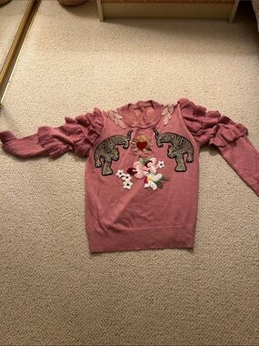 Rose metallic sweater